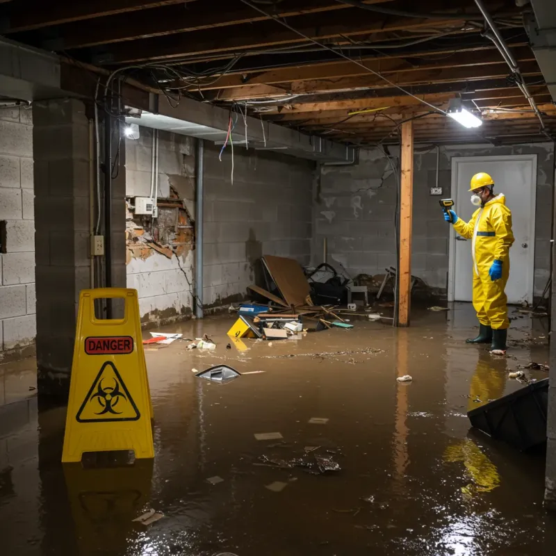 Flooded Basement Electrical Hazard in Montgomery, AL Property