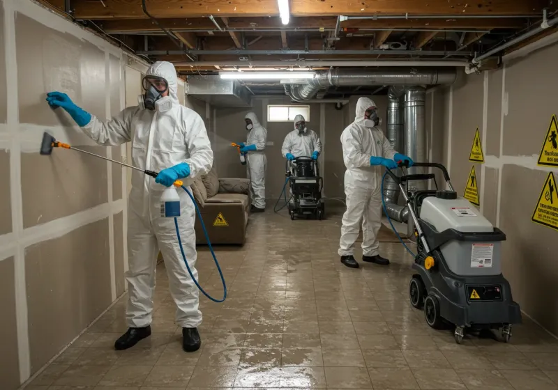 Basement Moisture Removal and Structural Drying process in Montgomery, AL